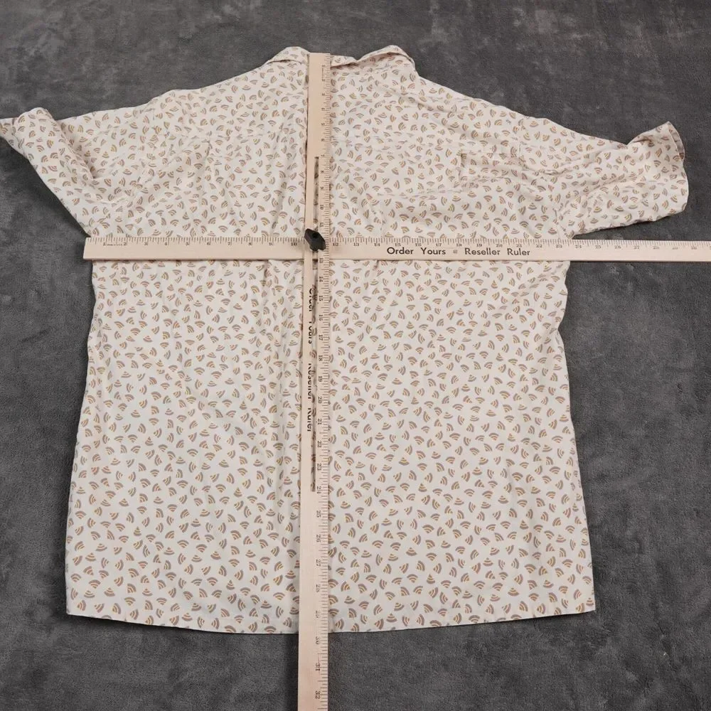 Vintage North Face Shirt‎ Mens Large Brown White Triangles Fishing Outdoor
